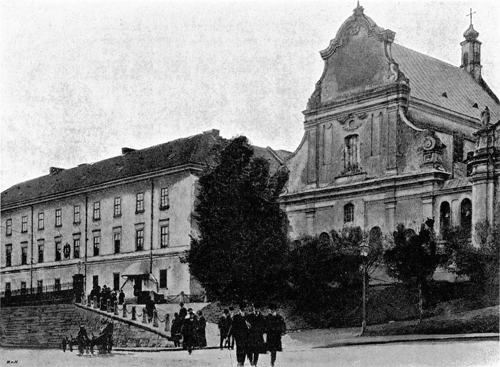Universität Lemberg und Kirche St. Nikolaus — Studienort von Carl Menger in den 1860er Jahren.