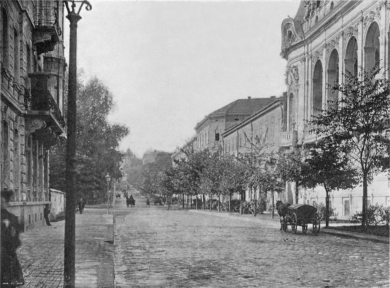 Mickiewicz-Straße in Lemberg, um 1904.