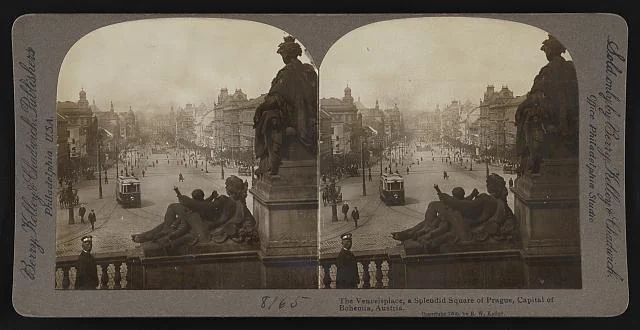Wenzelsplatz (Václavské náměstí), Prag, 1906